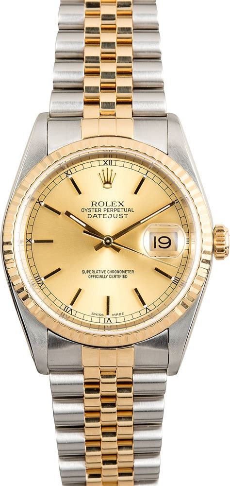 1993 rolex datejust two tone|pre owned Rolex Datejust 16233.